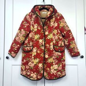 Igigli quilted floral hooded jacket